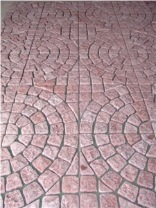 Porphyry Red Porfido Cubes, Pavers, Lanscape
