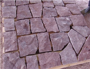 Porphyry Red Porfido Kerbstone Pavers