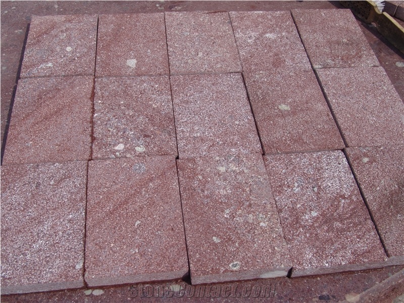 Porphyry Red Porfido Pavers, Blind Stone