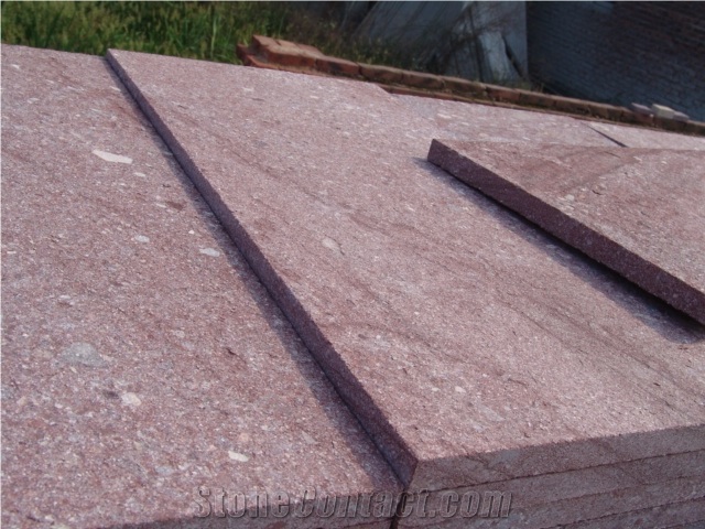 Porphyry Red Porfido Tiles Flamed, Polished, Cubes