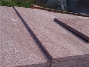 Porphyry Red Porfido Tiles Flamed, Polished, Cubes