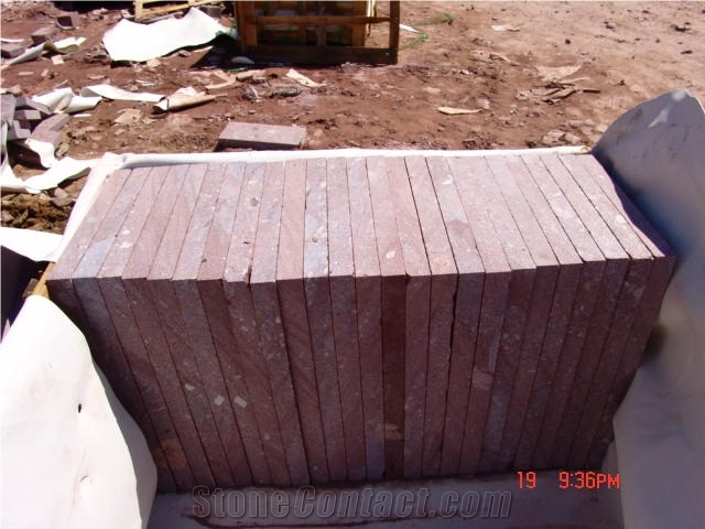 Porphyry Red Porfido Tiles Polished Paving