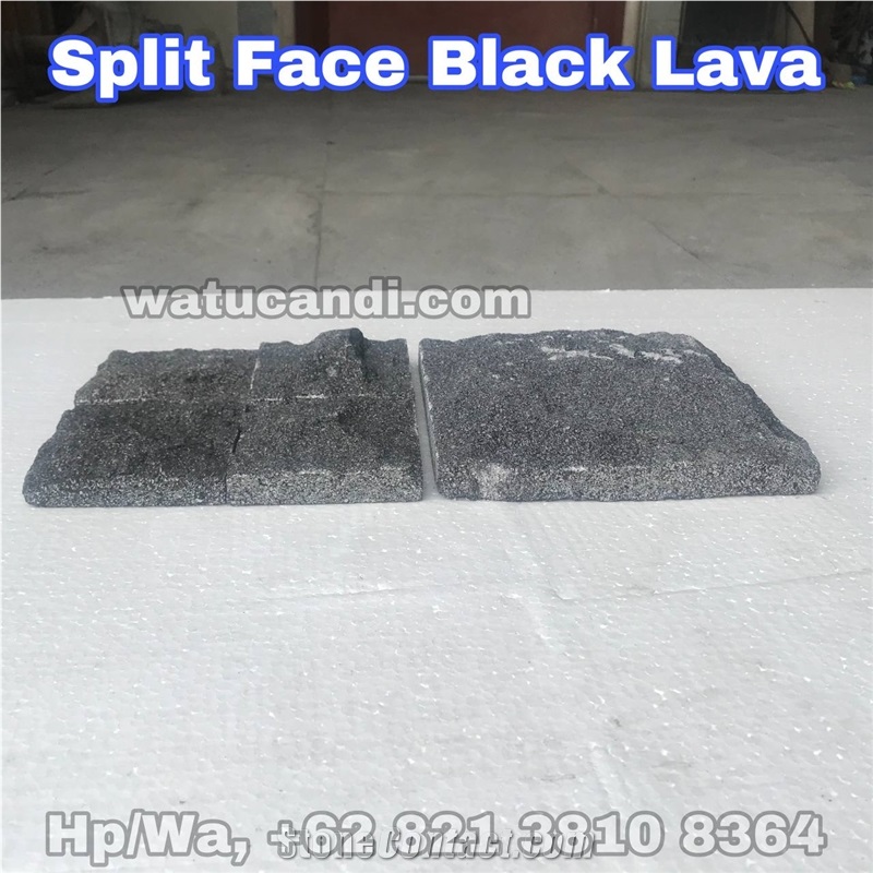Black Lava Rough Split Face Batu Alam Candi