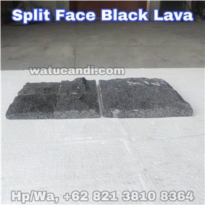Black Lava Rough Split Face Batu Alam Candi