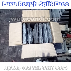 Black Lava Rough Split Face Batu Alam Candi