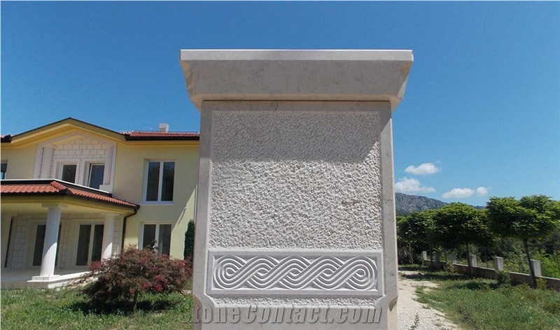 Miljevina Limestone Wall Coping,Pier Caps, Parapet