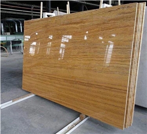 Azarshar Yellow Travertine Slabs