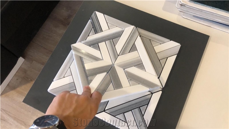 Afyon Honey Marble Mosaic Pattern Gk01m Marble Mosaic Tiles