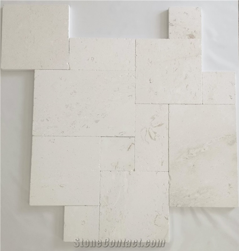 Pearl Beige Shellstone Tumbled Pattern