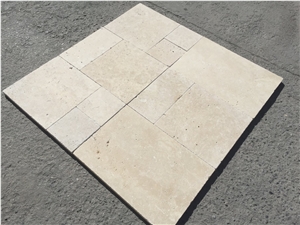 Pima Ivory Travertine Tumbled French Pattern