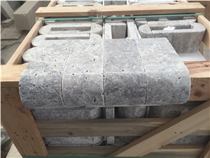 Silver Travertine Remodel Pool Copings