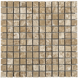 Light Emperador Marble Polished Mosaic