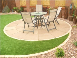 Raj Sandstone Classic Circle Pavers