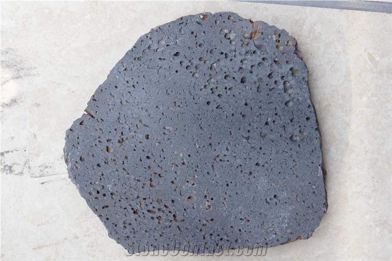 Brushed Puka Lava Garden Step Stone