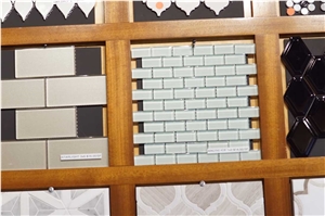 Glass Mosaic Wall Tile-Arctic Ice