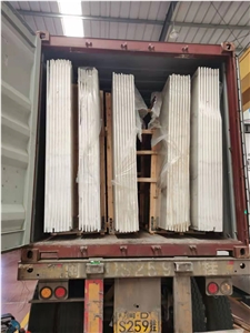 Bookmatched White Calacatta Quartz Slabs & Tiles