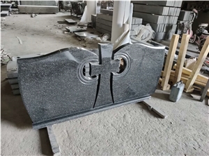 Beida Green Black Double Tombstone Headstone