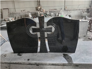 Beida Green Black Double Tombstone Headstone