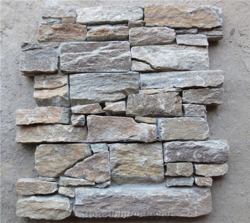 Blue Quartzite Cemented Stacked Stone,Quartzite Z