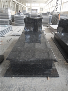 Carved Stone Tombstone Steel Grey Headstone