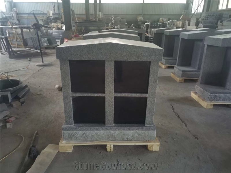 Cemetery Gray Black Granite Columbarium Niche