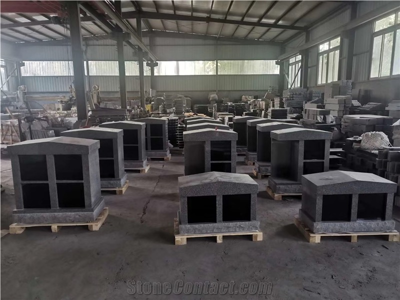 Cemetery Gray Black Granite Columbarium Niche