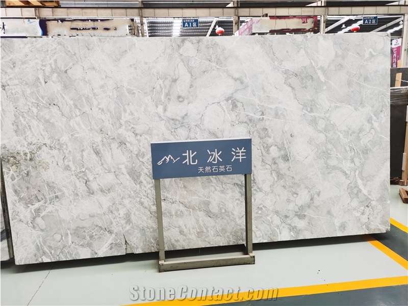 China Arctic Ocean Quartzite Slabs Wall Tile Floor