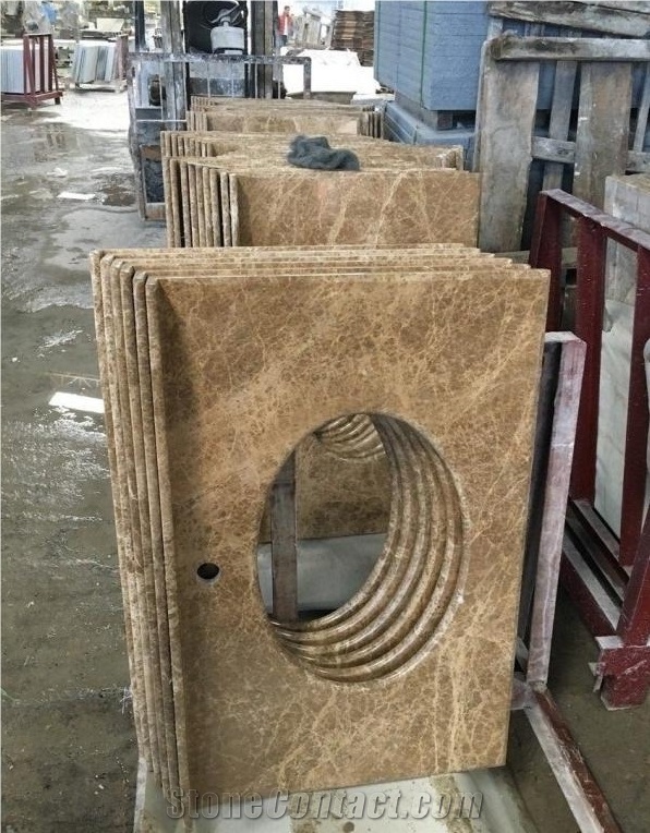 Crystal Emperador Light Brown Marble Bath Tops
