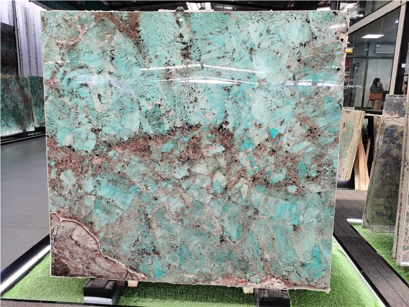 Extroic Stone Amazonita Green Granite Wall Tiles