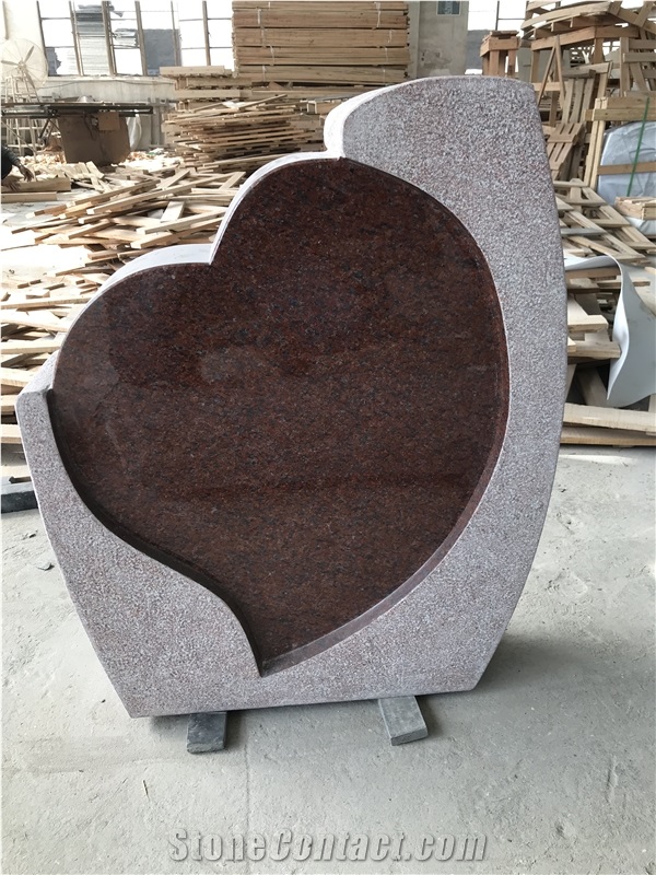 Heart Shape Headstone Cemetery Tombstone Monuments