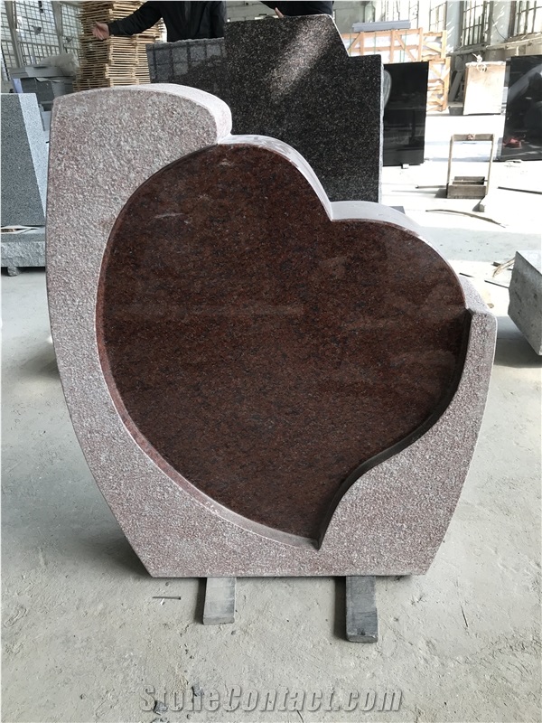 Heart Shape Headstone Cemetery Tombstone Monuments