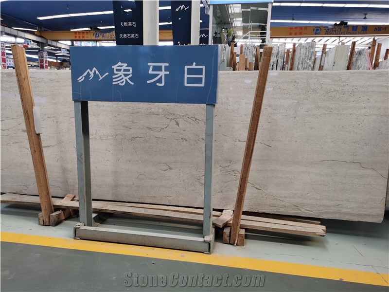 Ivoy White Light Vein Natural Quartzite Slabs