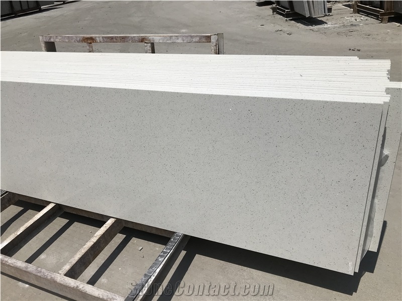 Light Dark Grey Gray Quartz Stone Slab Jumbo 3cm