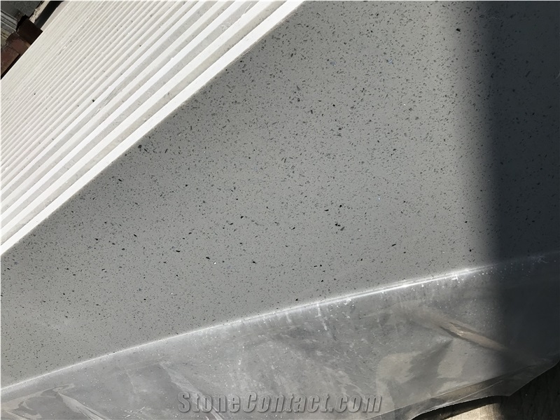 Light Dark Grey Gray Quartz Stone Slab Jumbo 3cm