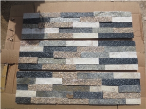 Multicolor Black White Cultured Stone Wall Panel