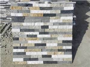 Multicolor Stone Cladding and Wall Covering Quartzite