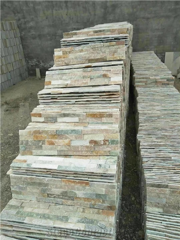 Natural Rusty Quartzite Cultured Stone Wall Panel