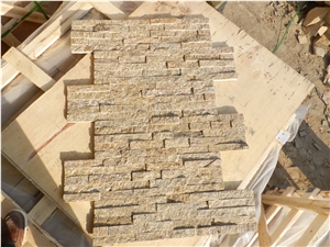 Natural Yellow Granite Culture Stone Split Face