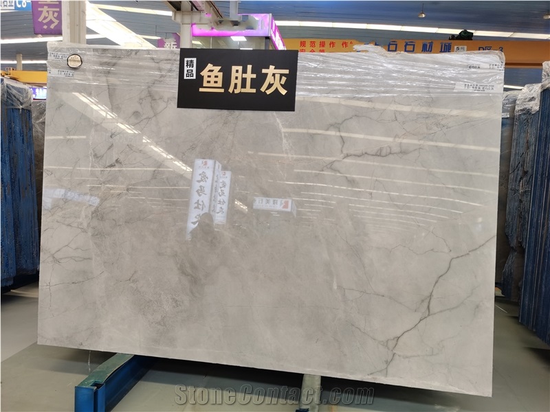 Super Fish Belly Grey Marble Slabs for Walls