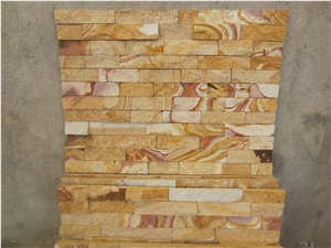 Yellow Quartzite Culture Stacked Ledge Stone