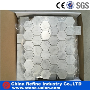 Beautiful Carrara White Marble Mosaic Wall Tile