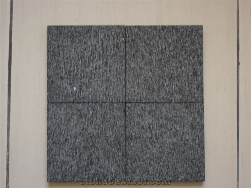 Black Pearl (Flamed+Brushed) Black Granite