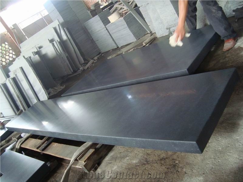 Black Pearl (Flamed+Brushed) Black Granite