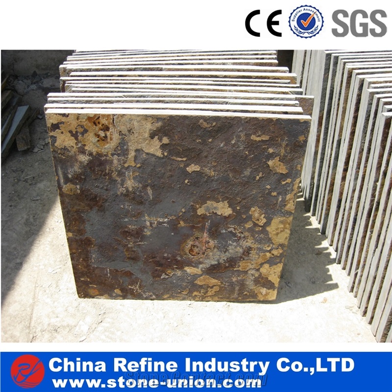 Chinese Brown Slate Tile for Flooring Tiles