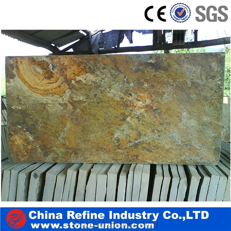 Chinese Brown Slate Tile for Flooring Tiles