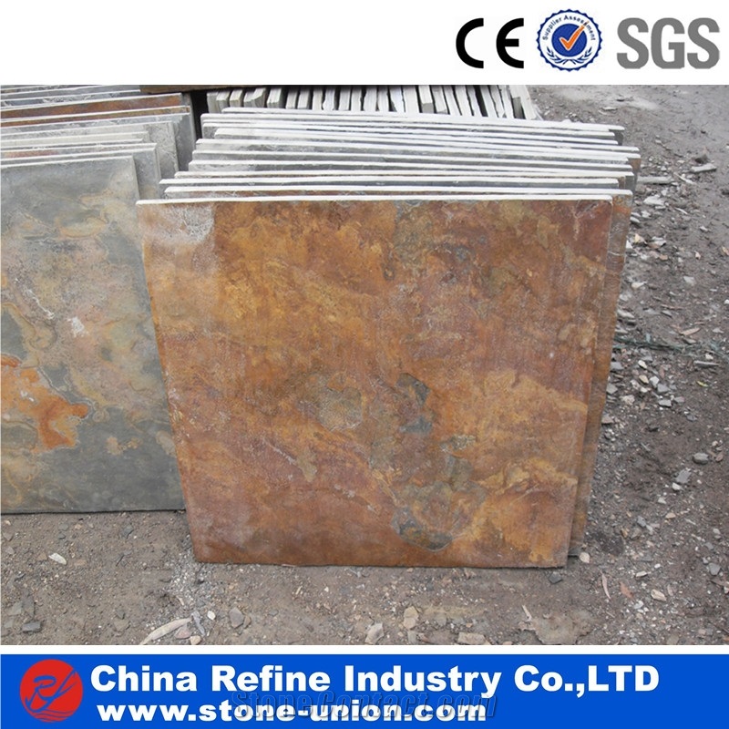 Chinese Riven Slate Tiles,Copper Rust Slate