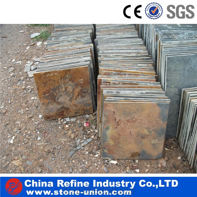 Chinese Riven Slate Tiles,Copper Rust Slate