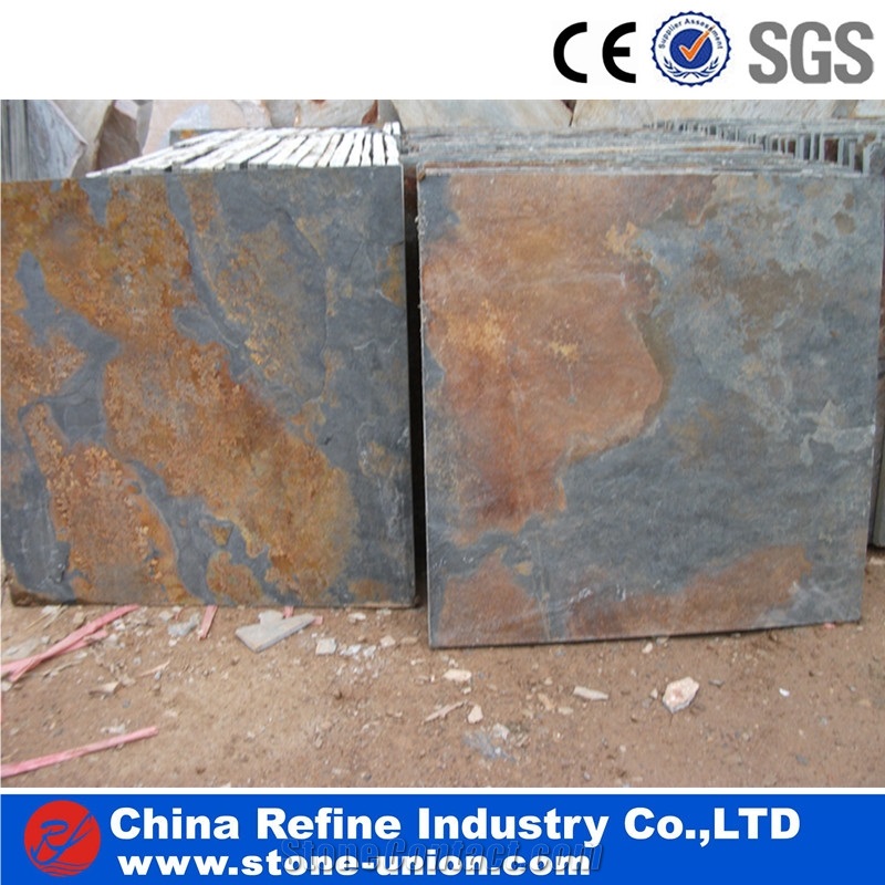 Chinese Riven Slate Tiles,Copper Rust Slate