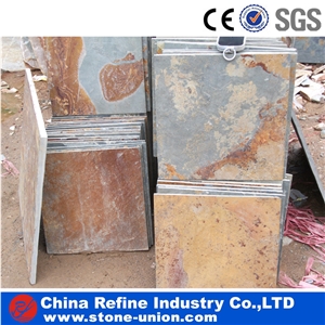 Chinese Riven Slate Tiles,Copper Rust Slate