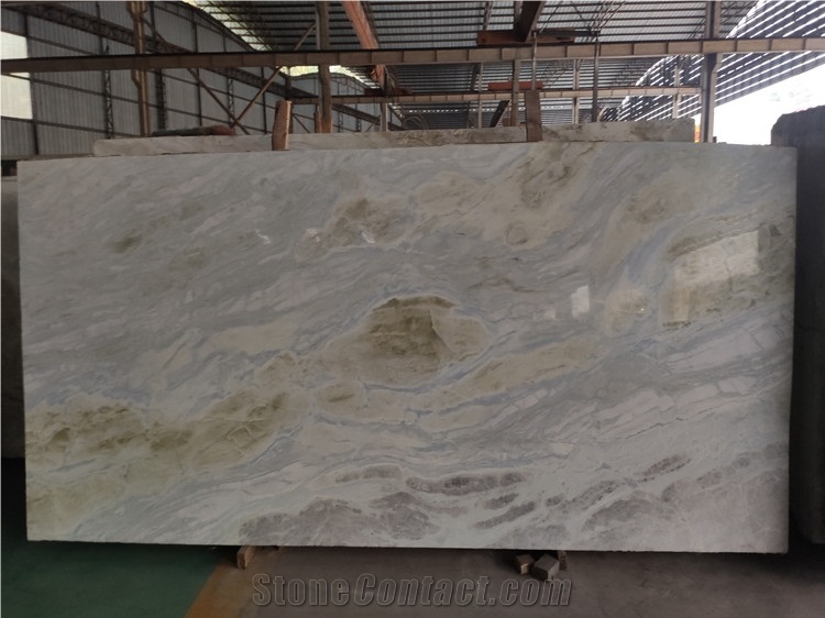 Emerald Jade Blue River Marble Lemon Ice Slab Tile